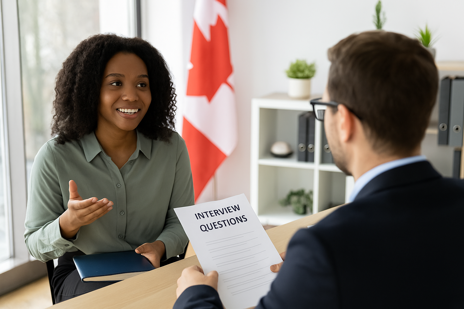 SOMEONE IN A JOB INTERVIEW